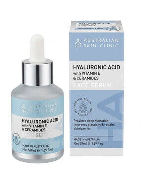 Australian Skin Clinic Hyaluronic Acid Vitamin E Ceramides Face Serum 1.69 fl oz